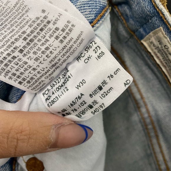 Levi’s 501® High Waist Ripped Cutoff Denim Shorts - Picture 6 of 8